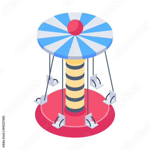 Check out isometric icon of a swing carousel 

