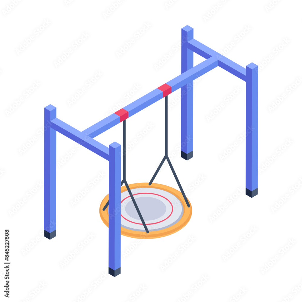 Editable isometric icon of a web swing 

