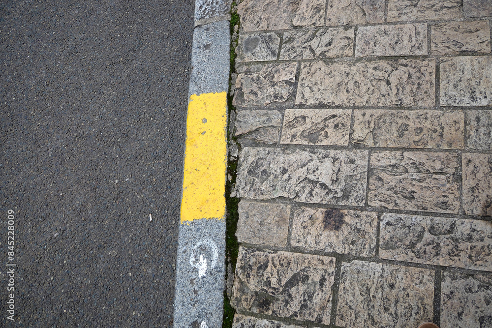 Fototapeta premium trottoir et route