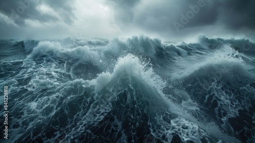 Fototapeta Naklejka Na Ścianę i Meble -  Nature s backdrop in the face of a sea tempest