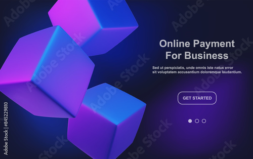Abstract poster, brochure, flyer design background with cubes