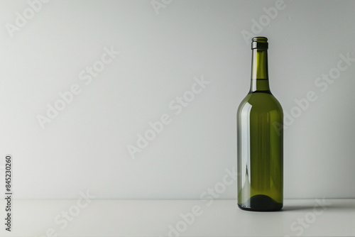a green bottle of wine