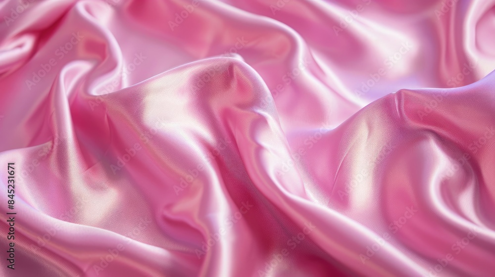 Obraz premium Pink fabric in a satin finish