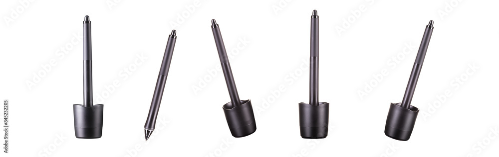 Set of digital graphic pen isolated on white background with clipping path Set of digital graphic pen isolated on white background with clipping path