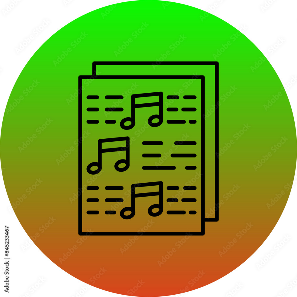 Music score Icon Music score Icon