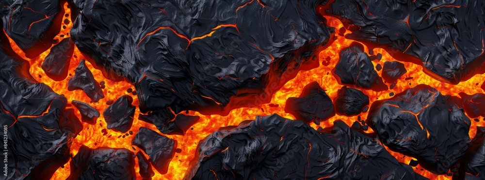Molten lava volcanic rock texture background with magma and fire Molten lava volcanic rock texture background with magma and fire