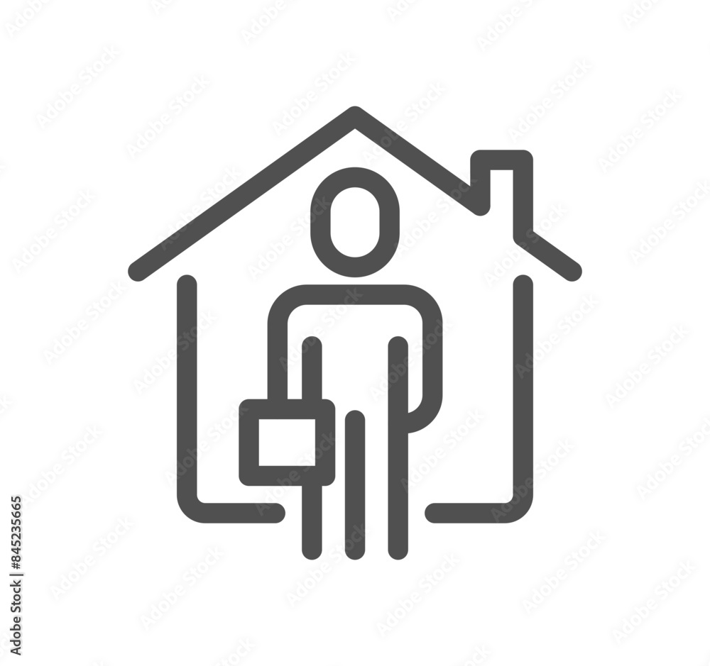 Work place related icon outline and linear vector. Work place related icon outline and linear vector.