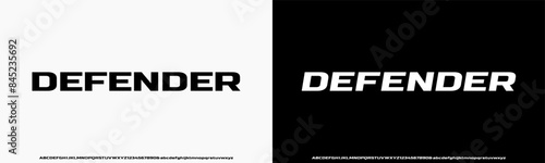Modern Bold Font. Extended Font. Regular Italic Number and Ampersand Typography urban style alphabet fonts for fashion, sport, technology, digital, movie, logo design, vector illustration