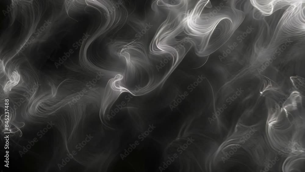 animation - White Smoke Billowing on Black animation - White Smoke Billowing on Black