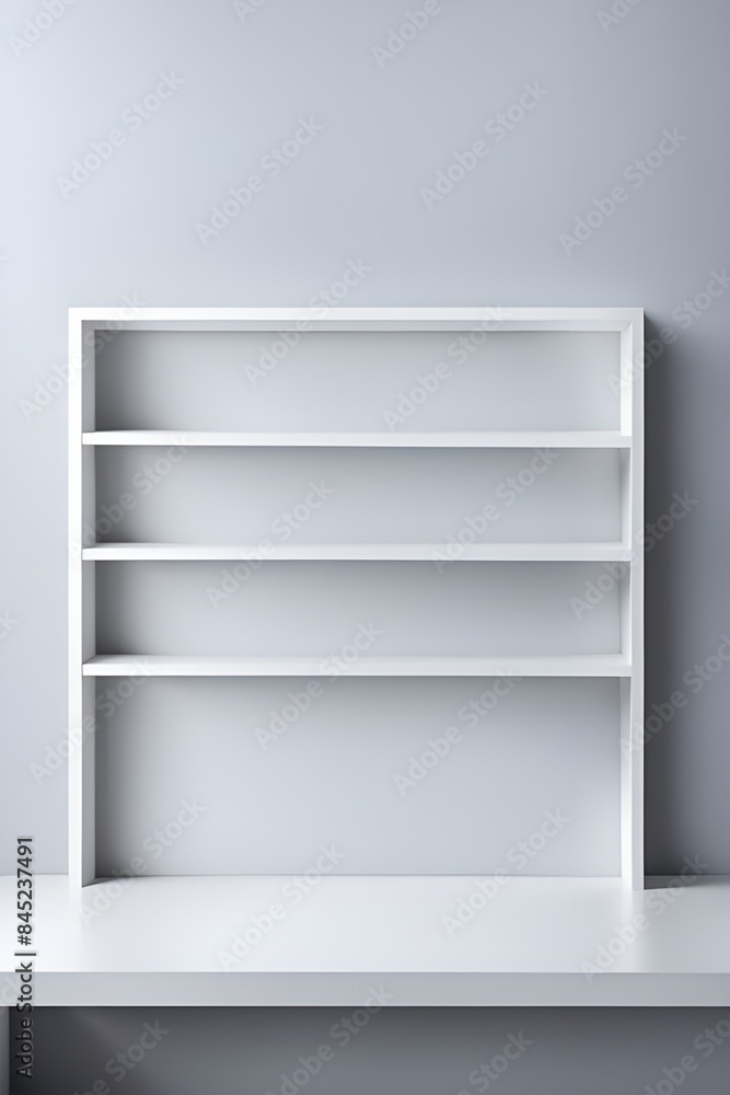 White empty shelf White empty shelf