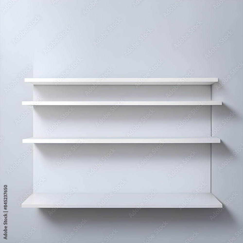 White empty shelf White empty shelf