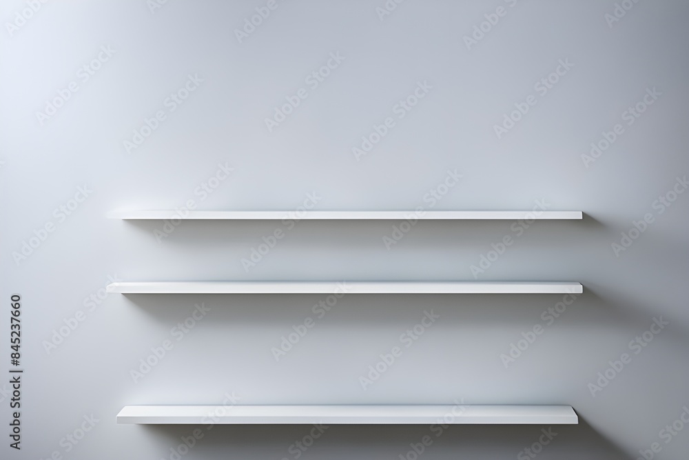 White empty shelf White empty shelf