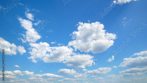 Fototapeta Naklejka Na Ścianę i Meble -  beautiful blue sky with soft white clouds for abstract background