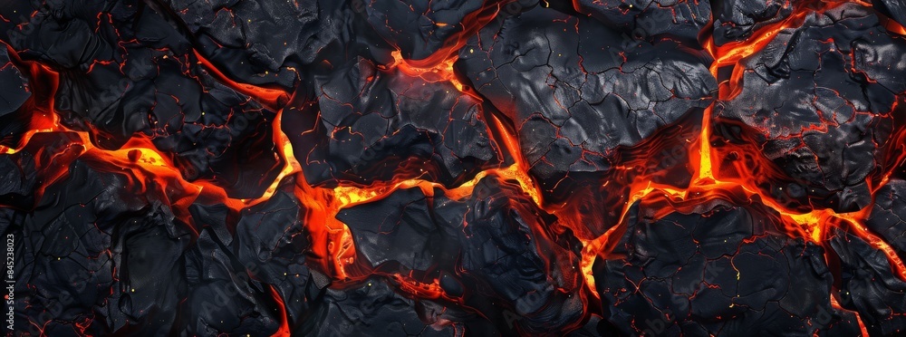 Molten lava volcanic rock texture background with magma and fire Molten lava volcanic rock texture background with magma and fire
