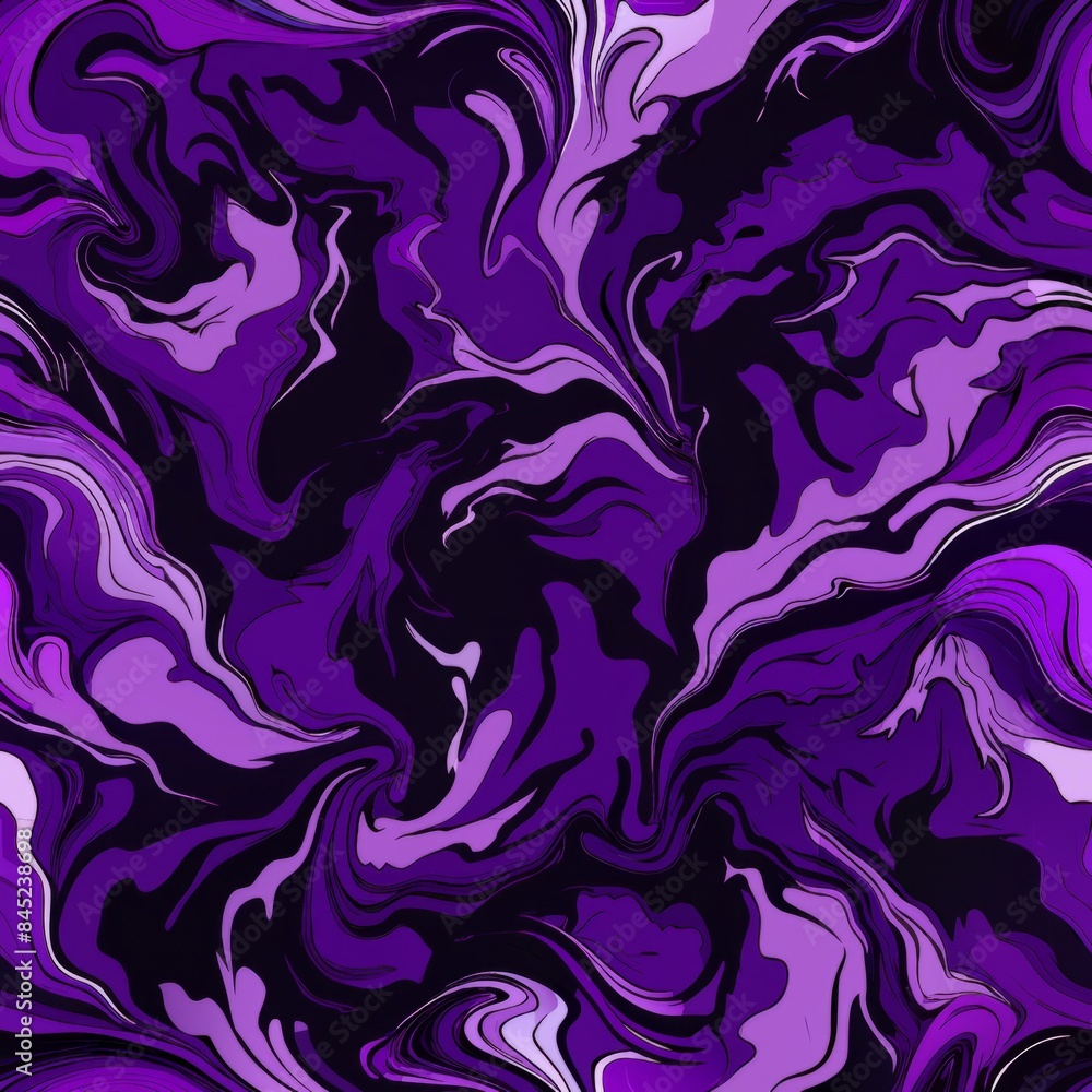 Seamless pattern of dark, moody liquid marble with deep purples and blacks, Generative AI Seamless pattern of dark, moody liquid marble with deep purples and blacks, Generative AI
