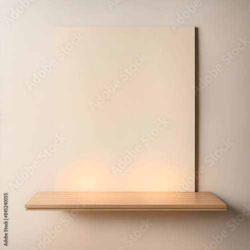 a wooden shelf
