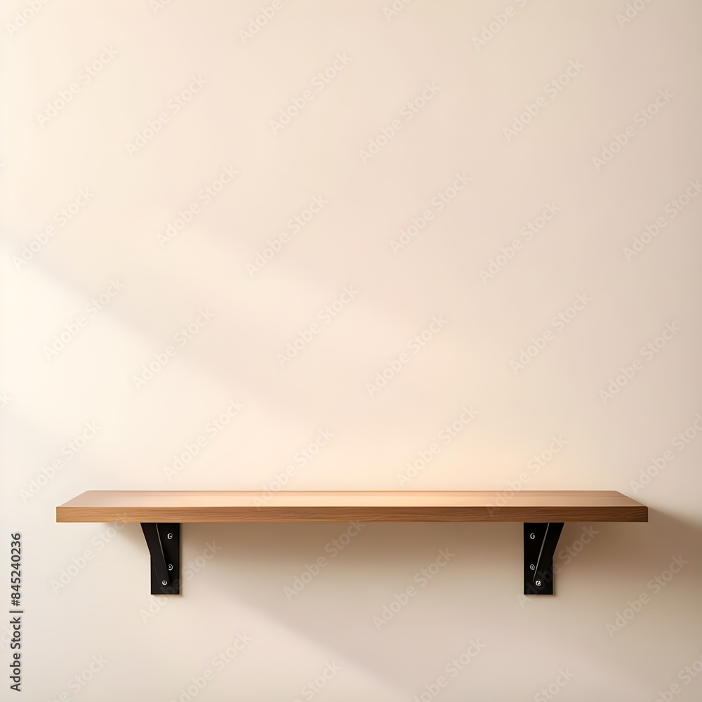 a wooden shelf a wooden shelf