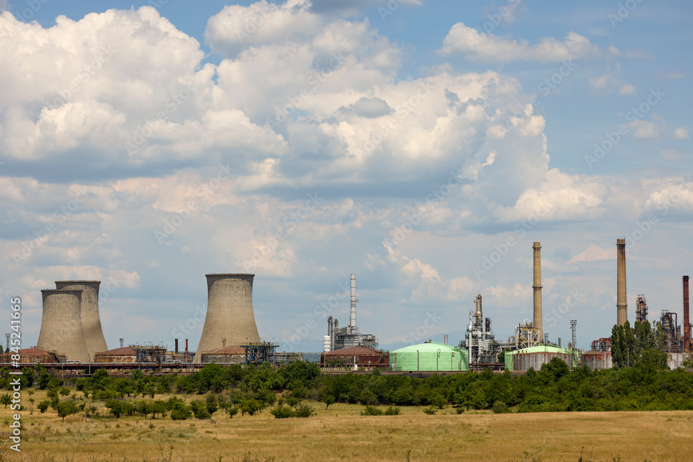 industrial image with an old petrochemical plant industrial image with an old petrochemical plant