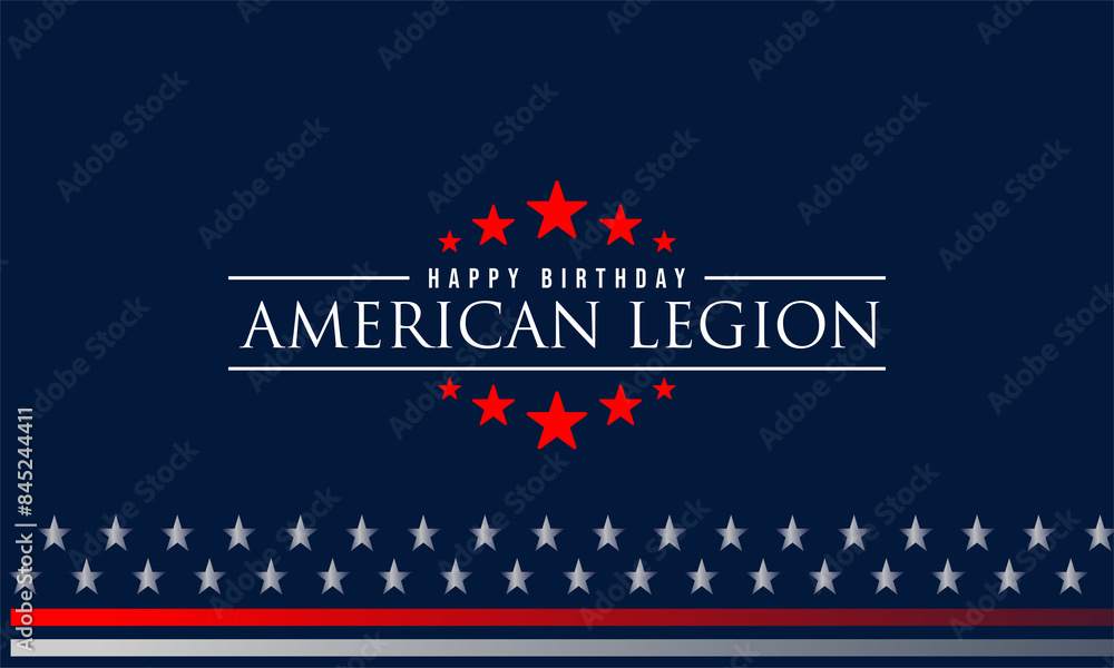 Happy Birthday American Legion Background Vector Illustration , Thank You for Your Service Happy Birthday American Legion Background Vector Illustration , Thank You for Your Service