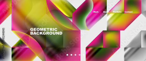 Minimal geometric web site page template design. Vector Illustration For Wallpaper, Banner, Background, Card, Book Illustration, landing page