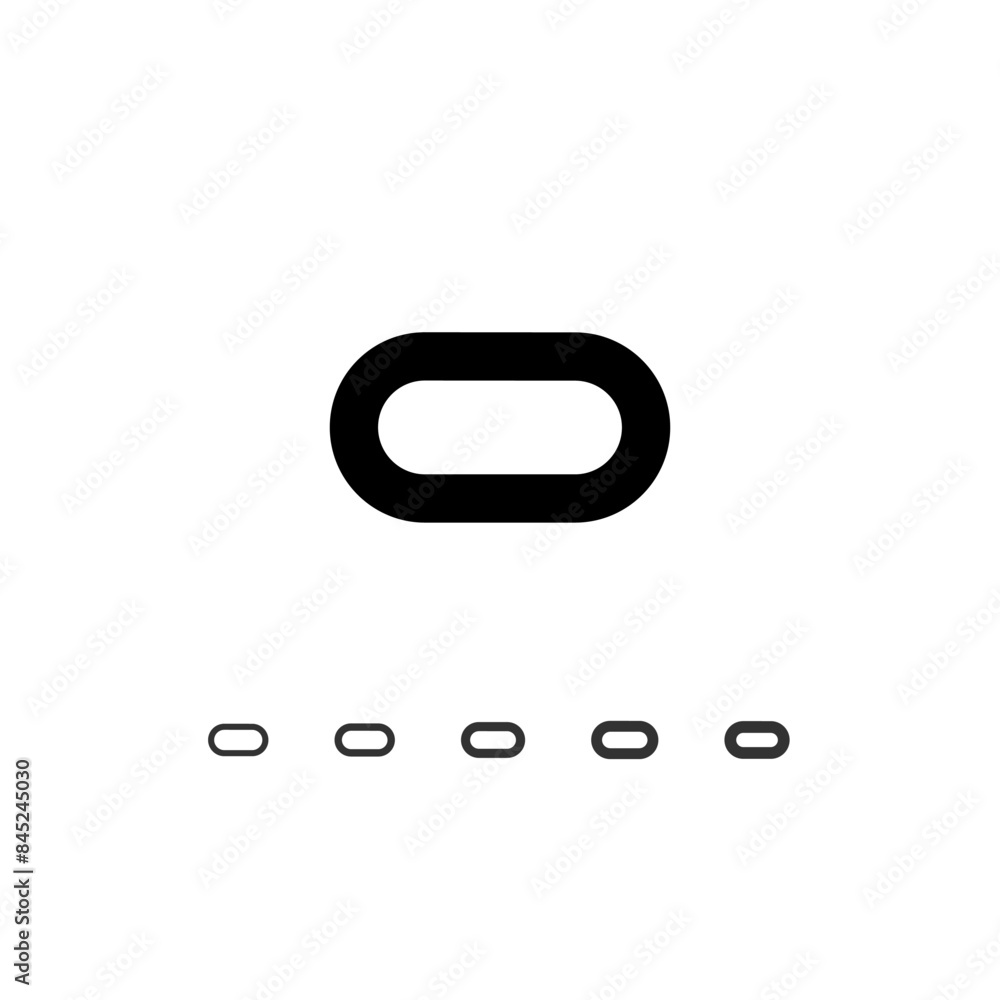Technical wide mathematical sign, digital cyber alphabet, set of five ...