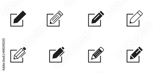 Free Download Edit icon set. Set of notepad edit documents with pencil icons. Pen icons. Editing text file documents. Sign up. Business concept note edit pictogram isolated on transparent background. Vector - GFXLoad