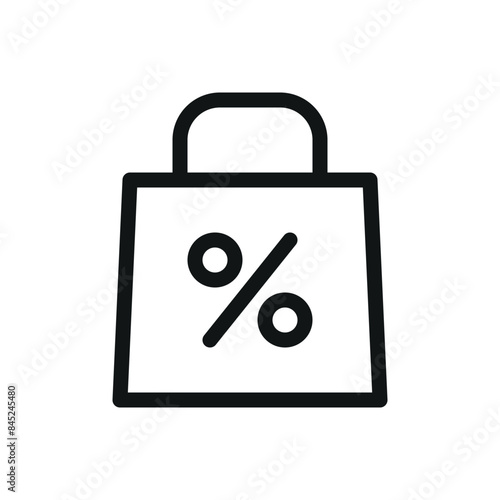 Discount store isolated icon, thrift shop vector symbol with editable stroke