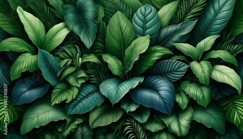 green leaves background