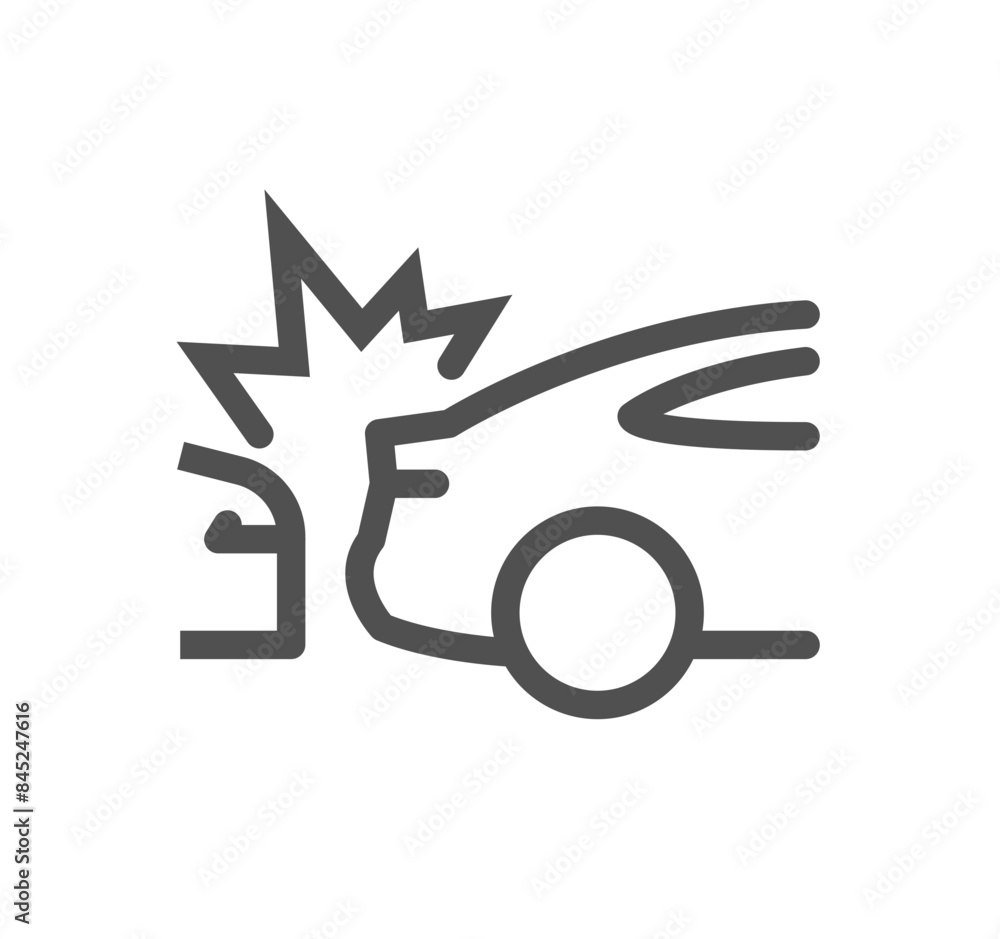 Car safety related icon outline and linear vector. Car safety related icon outline and linear vector.