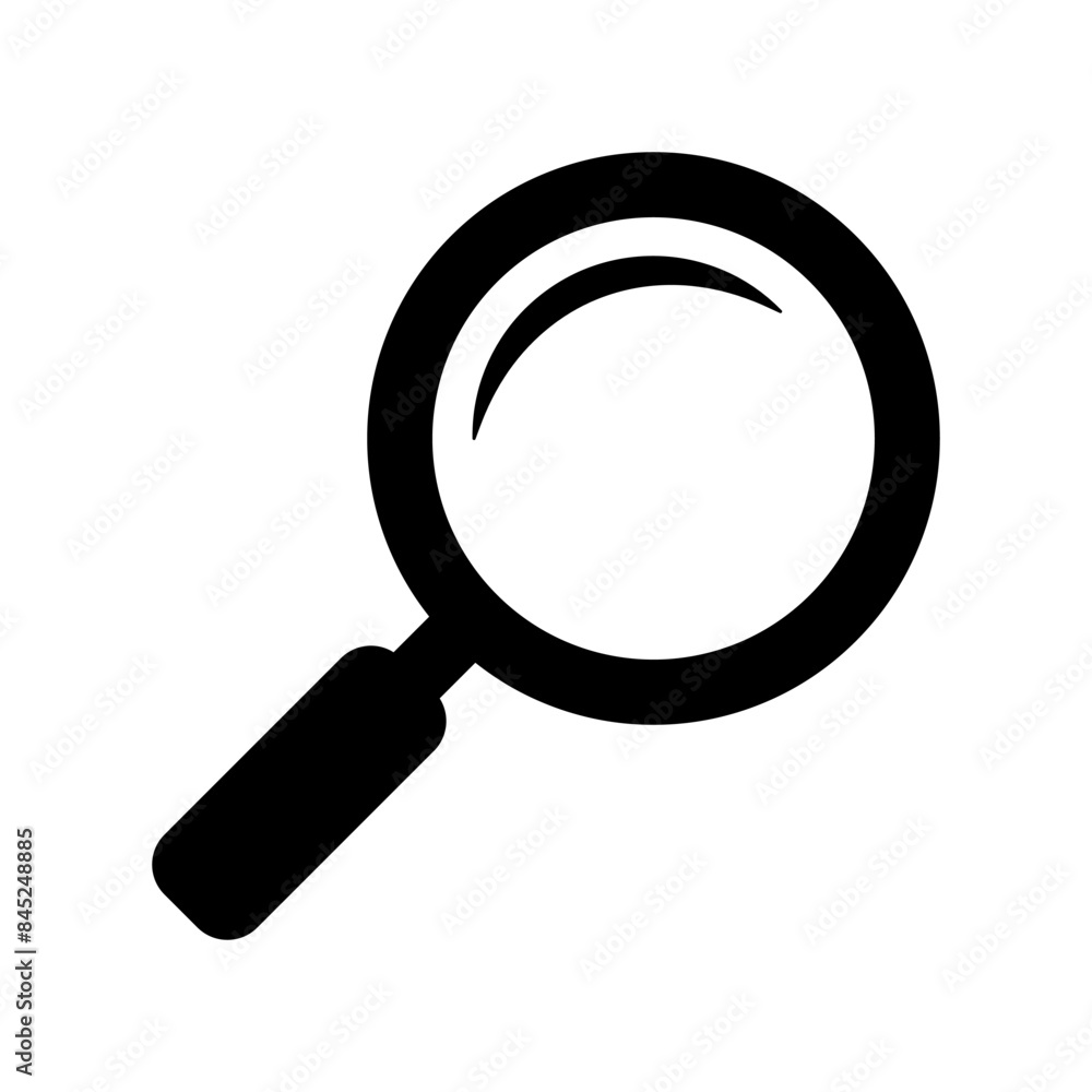 Magnifying glass icon, magnifier or loupe sign. Search icon. Magnifying glass icon, magnifier or loupe sign. Search icon.