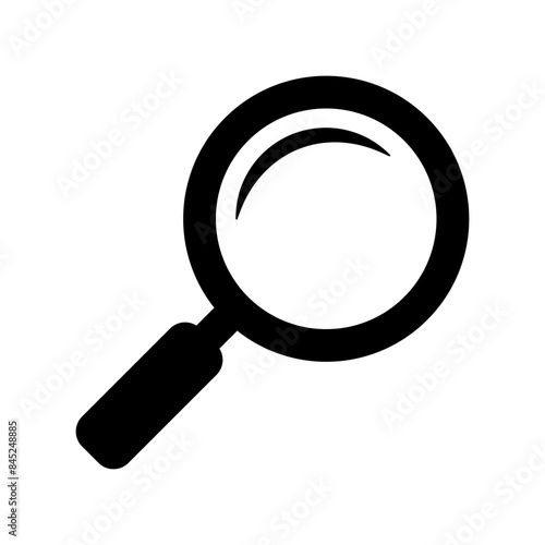 Magnifying glass icon, magnifier or loupe sign. Search icon.