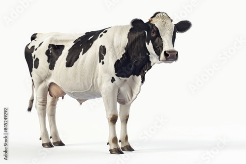milch cow isolated on white