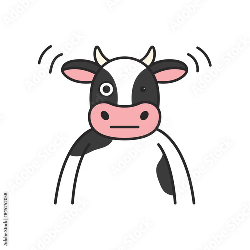 Cute cow sticker