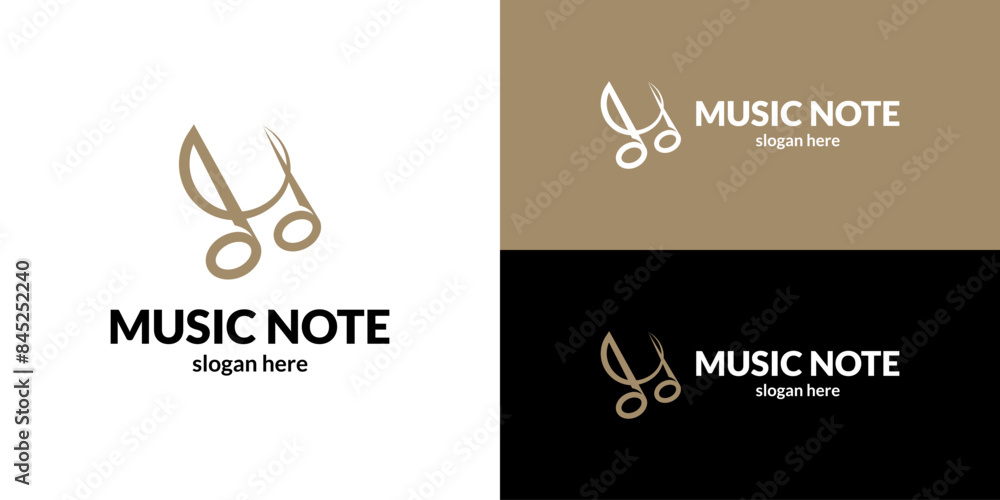 Abstract music note symbol Abstract music note symbol