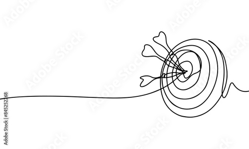 target and arrow hand drawn illustration