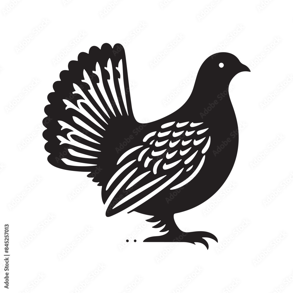 Grouse Bird Silhouette: Vector Art for Nature-Themed Home Decor and Crafts - Grouse Bird Vector - Grouse Bird Illustration. Grouse Bird Silhouette: Vector Art for Nature-Themed Home Decor and Crafts - Grouse Bird Vector - Grouse Bird Illustration.