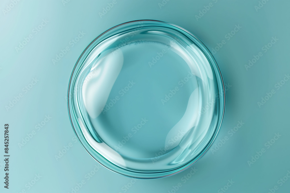 Circle shape in glass effect on blue color background for product presentation. Circle shape in glass effect on blue color background for product presentation.