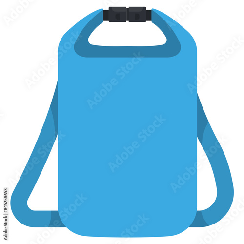 Dry bag for kayaking vector cartoon illustration isolated on a white background.