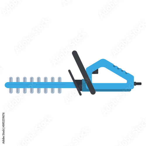 Corded hedge trimmer vector cartoon illustration isolated on a white background.