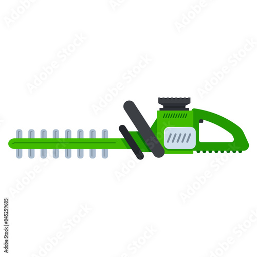 Gas hedge trimmer vector cartoon illustration isolated on a white background.