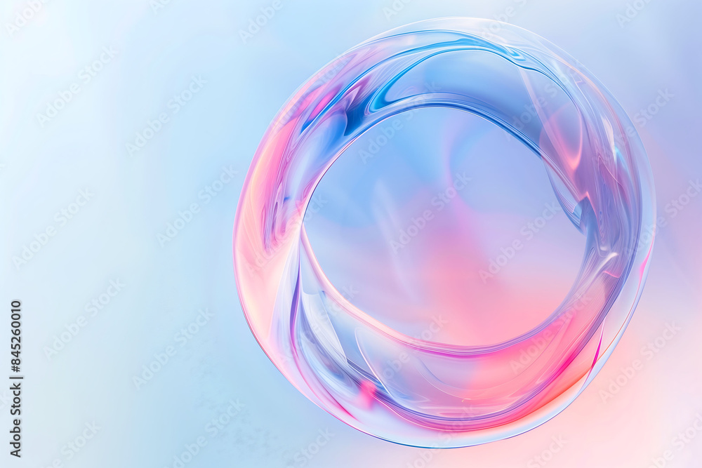 Circle shape in glass effect on pastel color background for product presentation. Circle shape in glass effect on pastel color background for product presentation.