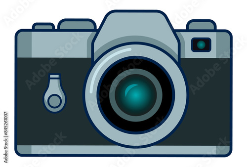 Photo camera illustration sticker