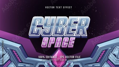 Cyber Space Editable Text Effect with Space Background