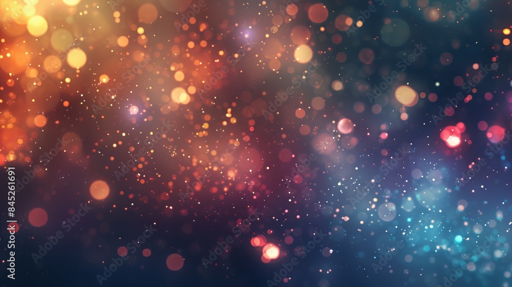 Fototapeta premium Vector Background with Golden Bokeh Dust, Blur Effect, and Sparkling Light for Elegant and Luxurious Design Projects