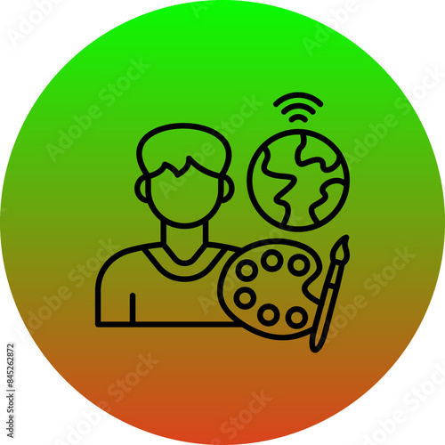 Digital nomad Icon
