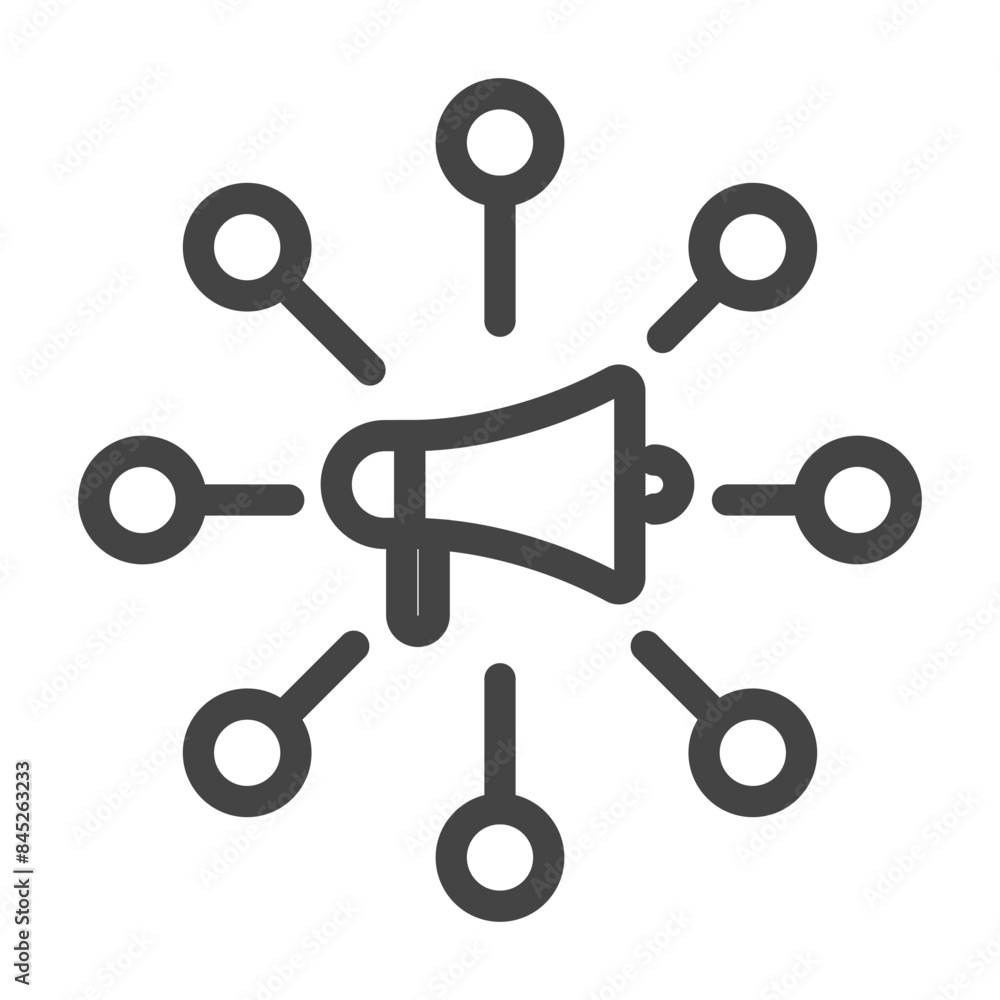 Viral marketing in marketing icon outline style Viral marketing in marketing icon outline style