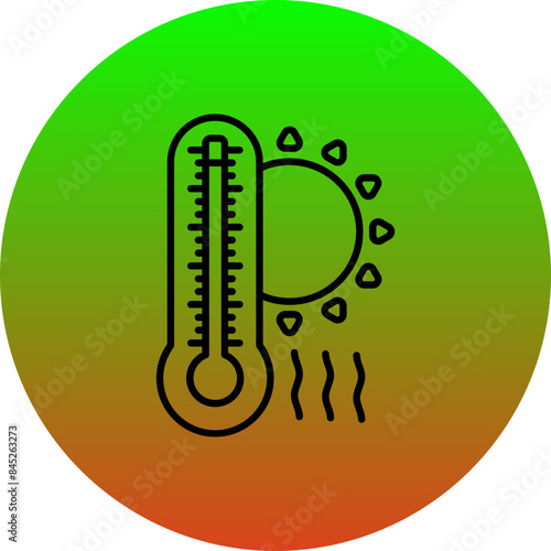 Hot temperature Icon photo