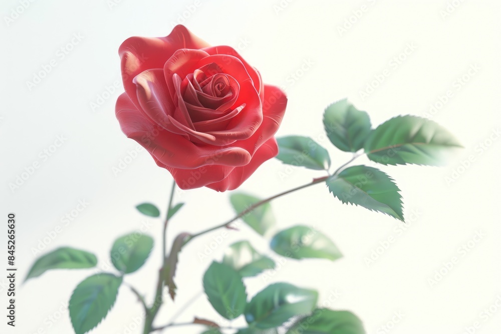 red rose isolated on white background Yellow pink red white rose