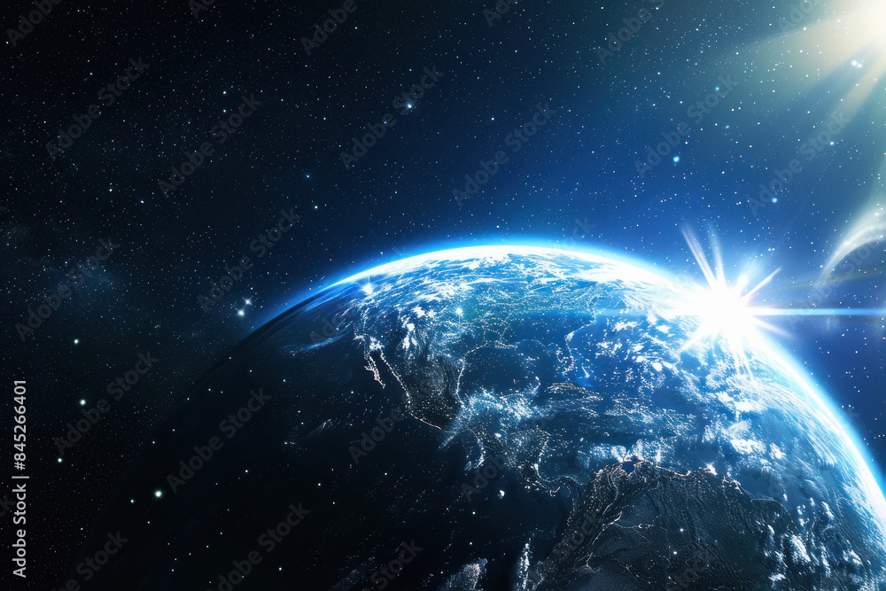 Obraz premium Planet earth in outer space
