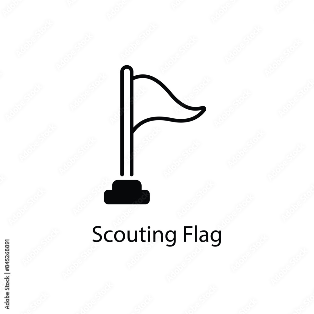Scouting Flag vector icon Scouting Flag vector icon